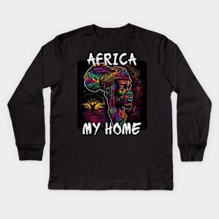 Africa, My Home 7 Kids Long Sleeve T-Shirt